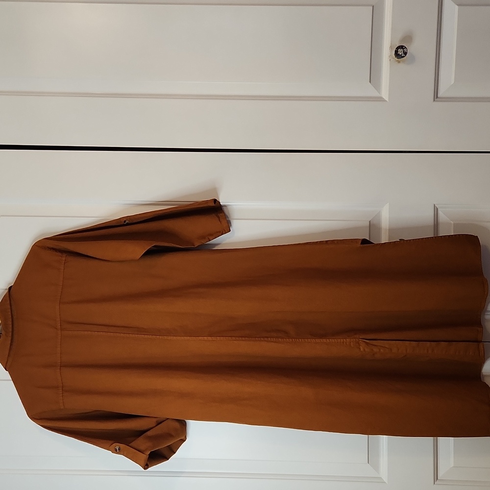 Mph Collection Rust Orange Cotton Button Front Sh… - image 8